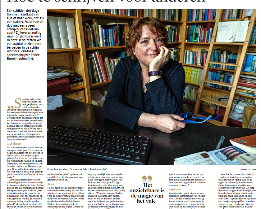 De akela onder de ‘onzichtbare’ speechschrijvers